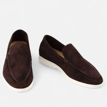 Masimon | Men’s Suede Moccasin Loafers – Lightweight Slip‑On Round‑Toe Casual Shoes