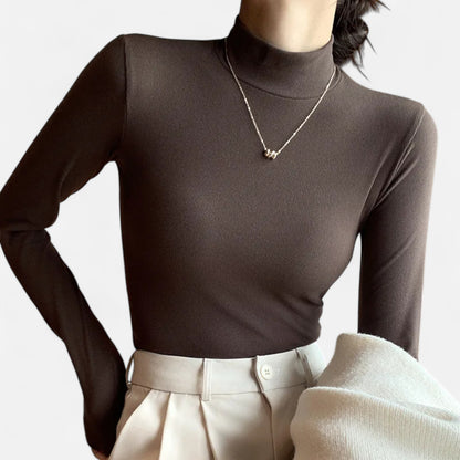 Masimon | Women’s Long Sleeve Sweater – Mid Neck Heritage Style