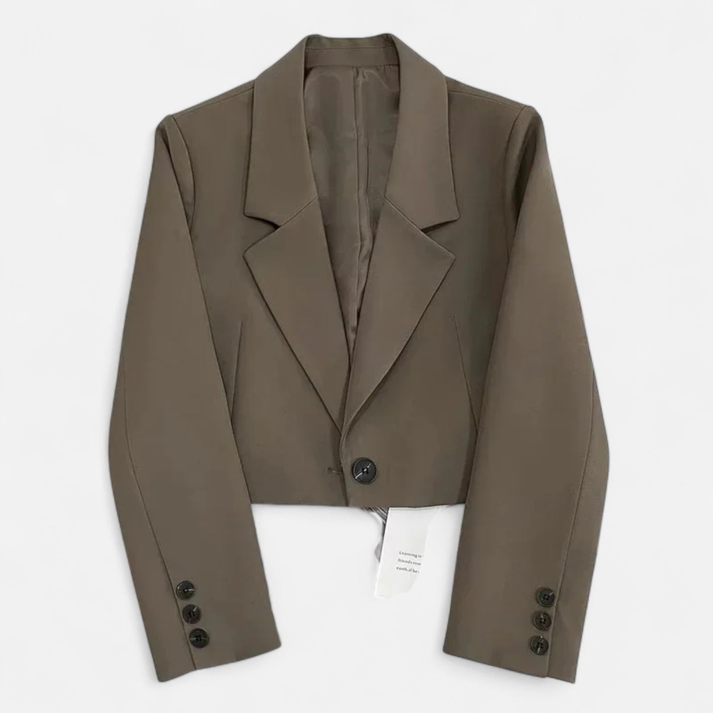 Masimon | Women’s Cropped Blazer – Notched Collar Elegance