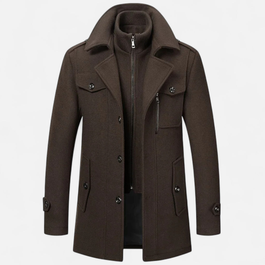 Masimon | Men’s Wool Trench Coat – Timeless Heritage Elegance