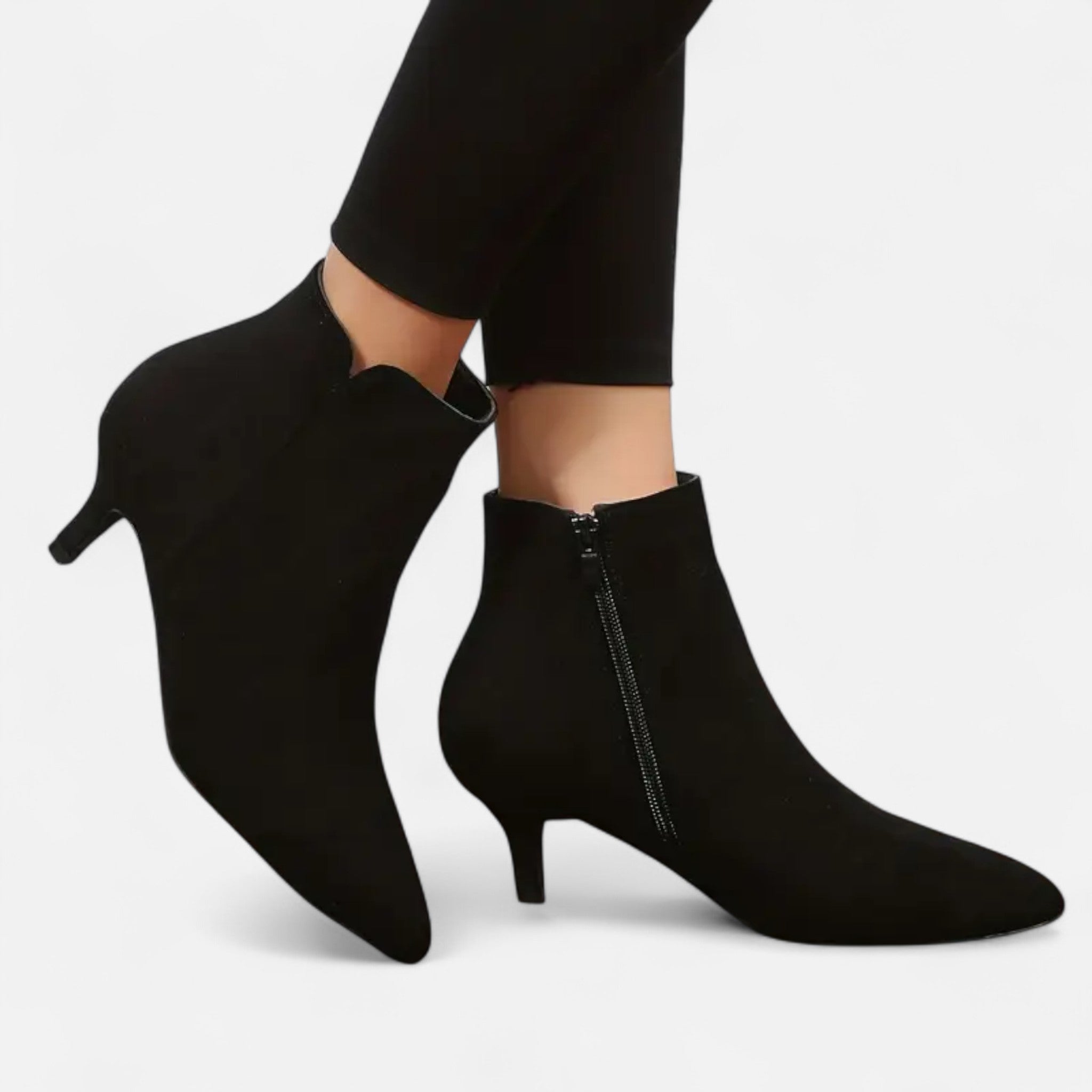 Masimon | Women’s Ankle Boots – Elegant Black Side-Zip Style