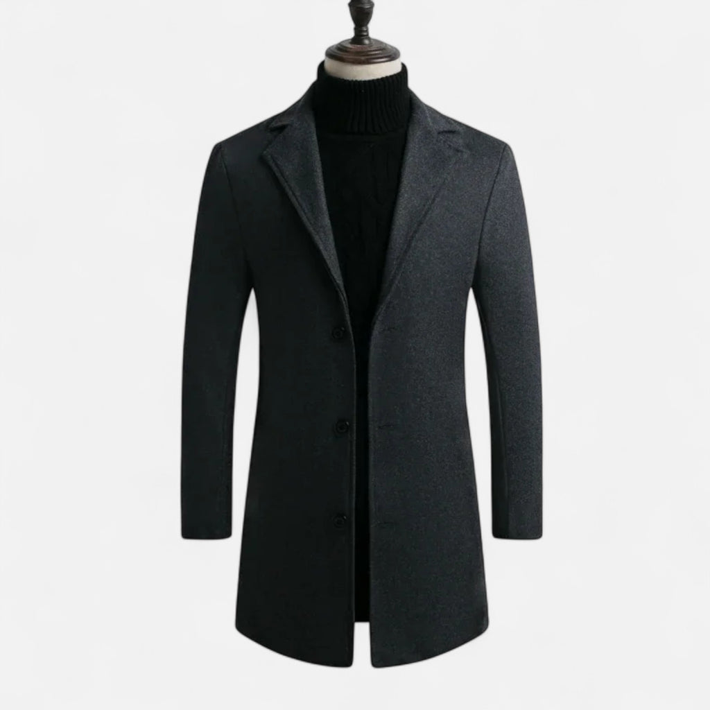 Masimon | Men’s Long Coat – Wool Blend Pure Elegance