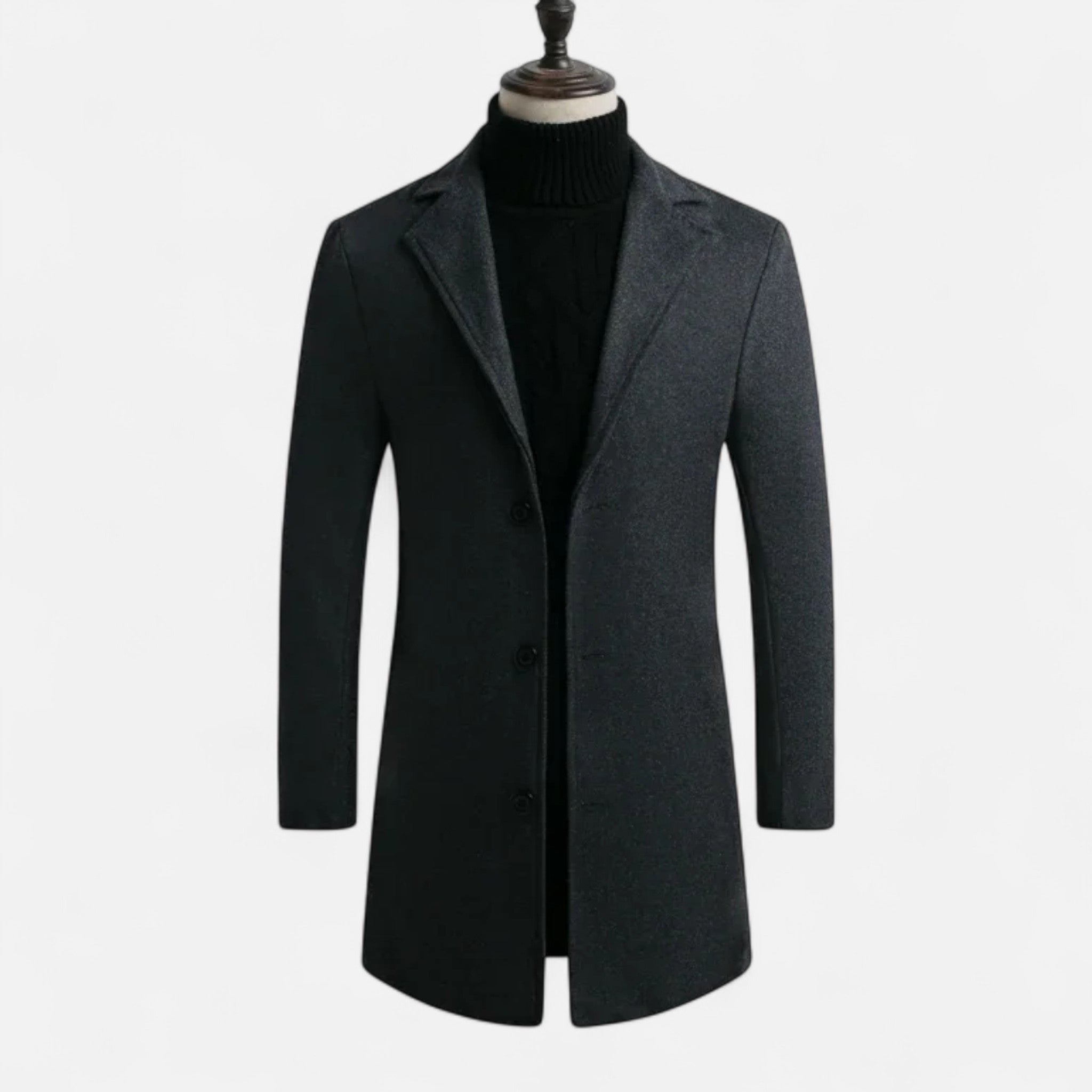 Masimon | Men’s Long Coat – Wool Blend Pure Elegance