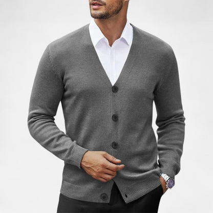 Masimon | Men’s Cardigan – V-Neck Heritage Knitwear