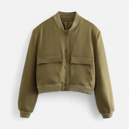 Masimon | Women’s Bomber Jacket – Heritage Solid Elegance