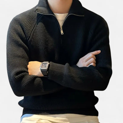 Masimon | Men’s Knit Sweater – Full-Zip Thick Heritage Style