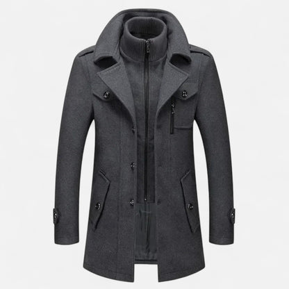 Masimon | Men’s Wool Trench Coat – Timeless Heritage Elegance