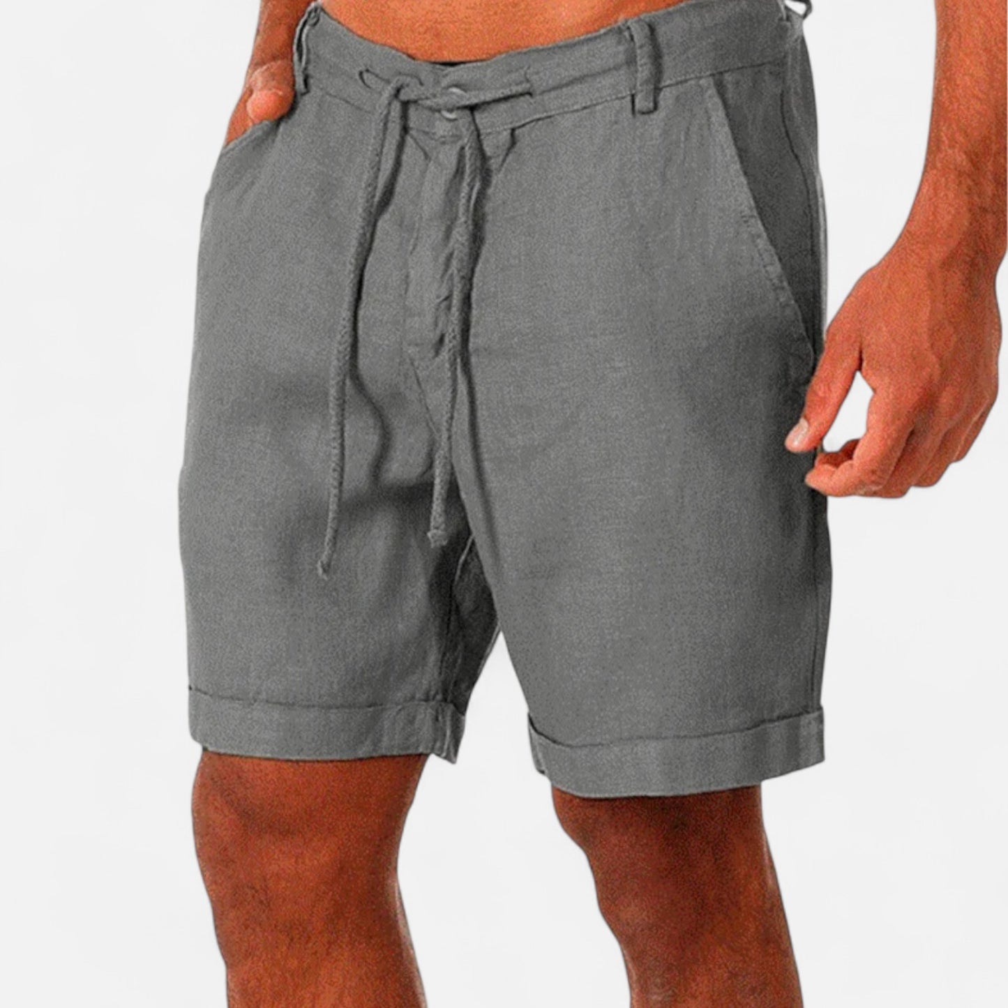 Masimon | Men’s Cotton‑Linen Summer Shorts – Breathable Elastic‑Waist Casual Wear