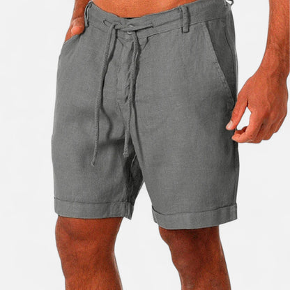 Masimon | Men’s Cotton‑Linen Summer Shorts – Breathable Elastic‑Waist Casual Wear