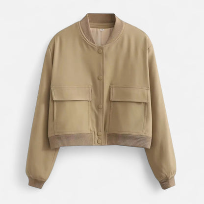 Masimon | Women’s Bomber Jacket – Heritage Solid Elegance