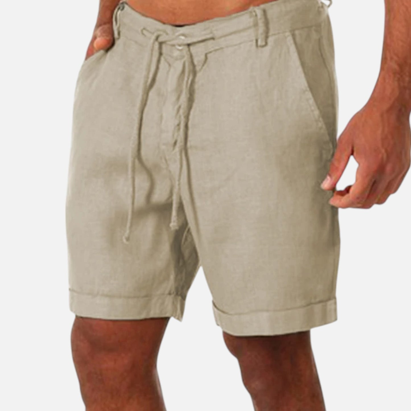 Masimon | Men’s Cotton‑Linen Summer Shorts – Breathable Elastic‑Waist Casual Wear