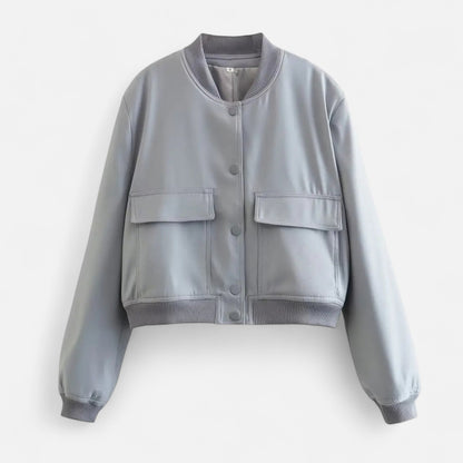 Masimon | Women’s Bomber Jacket – Heritage Solid Elegance