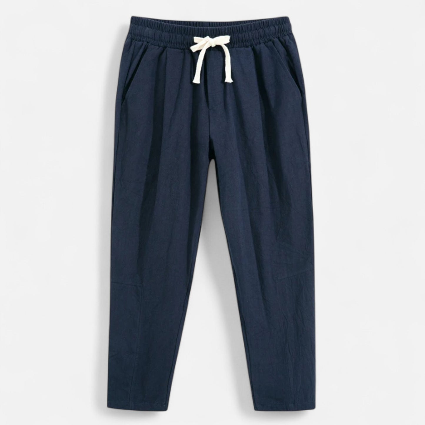 Masimon | Men’s Loosely-Fitted Cotton‑Linen Casual Trousers – Breathable Straight-Leg with Elastic Waist