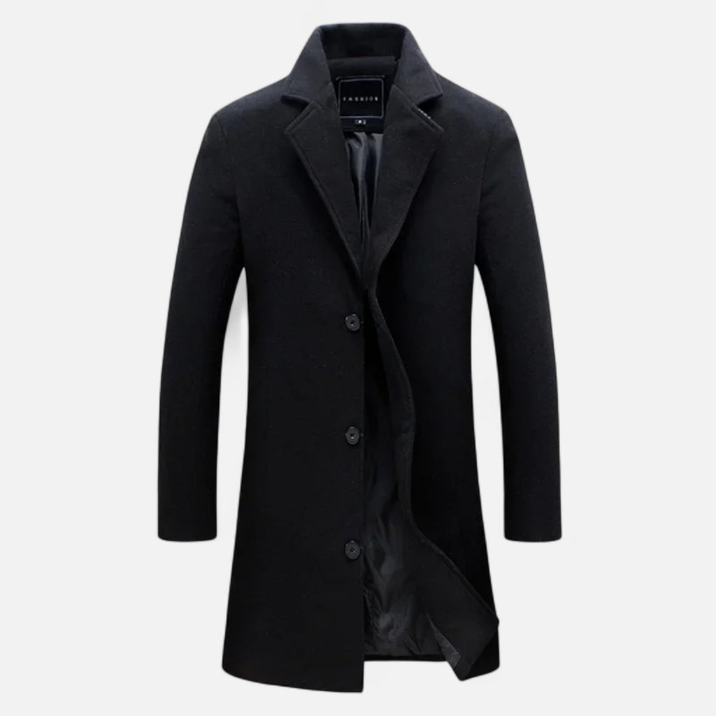 Masimon | Men’s Long Coat – Wool Blend Pure Elegance