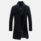 Masimon | Men’s Long Coat – Wool Blend Pure Elegance
