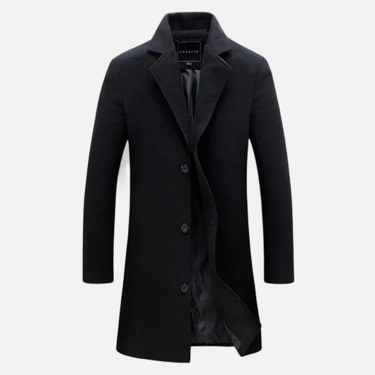 Masimon | Men’s Long Coat – Wool Blend Pure Elegance