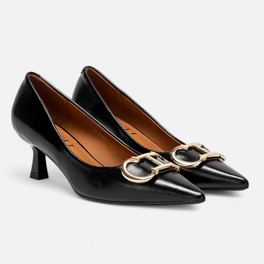 Masimon | Women’s Black Pointed Heels – Sleek High-Heel Comfort for Evening Events