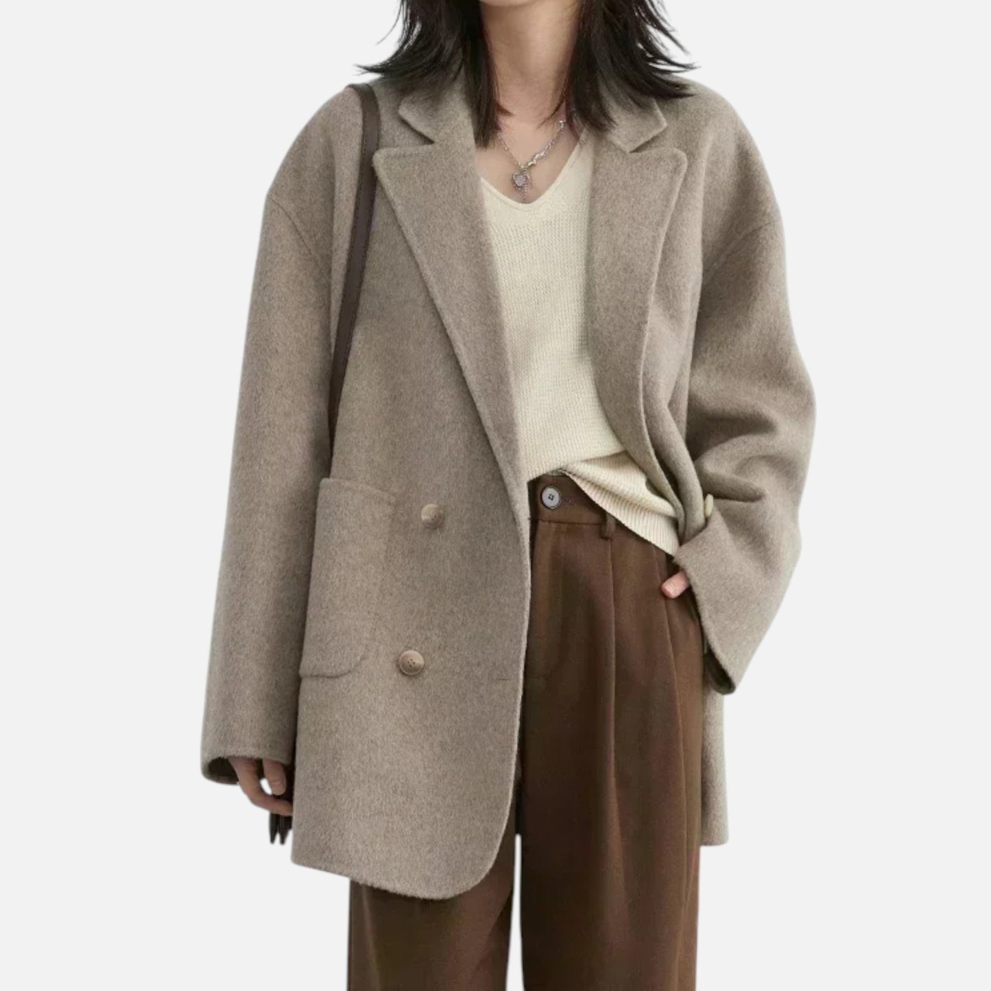 Masimon | Women’s Double-Sided Coat – Classic Woollen Timeless Style