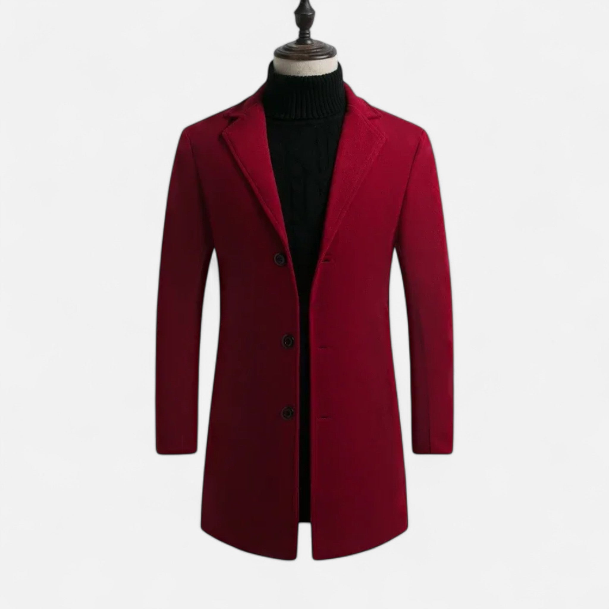 Masimon | Men’s Long Coat – Wool Blend Pure Elegance