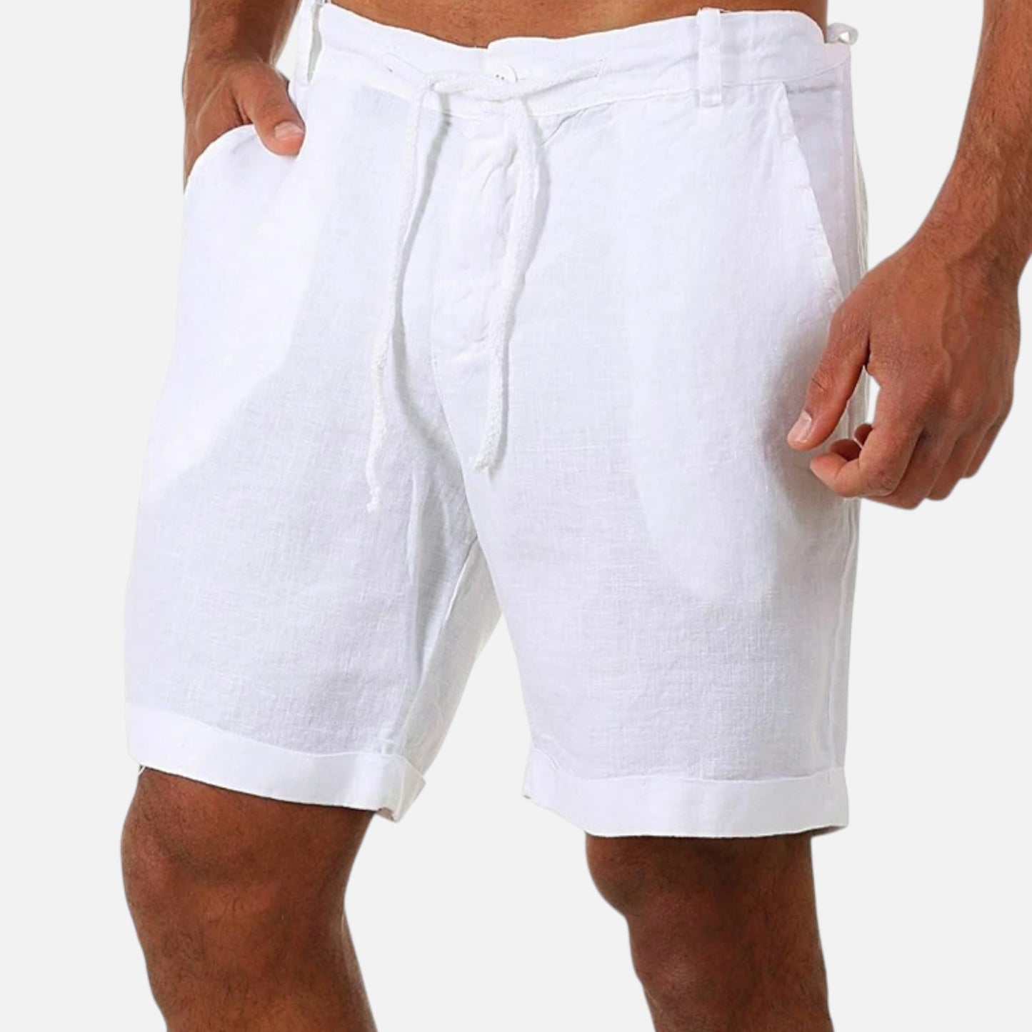 Masimon | Men’s Cotton‑Linen Summer Shorts – Breathable Elastic‑Waist Casual Wear