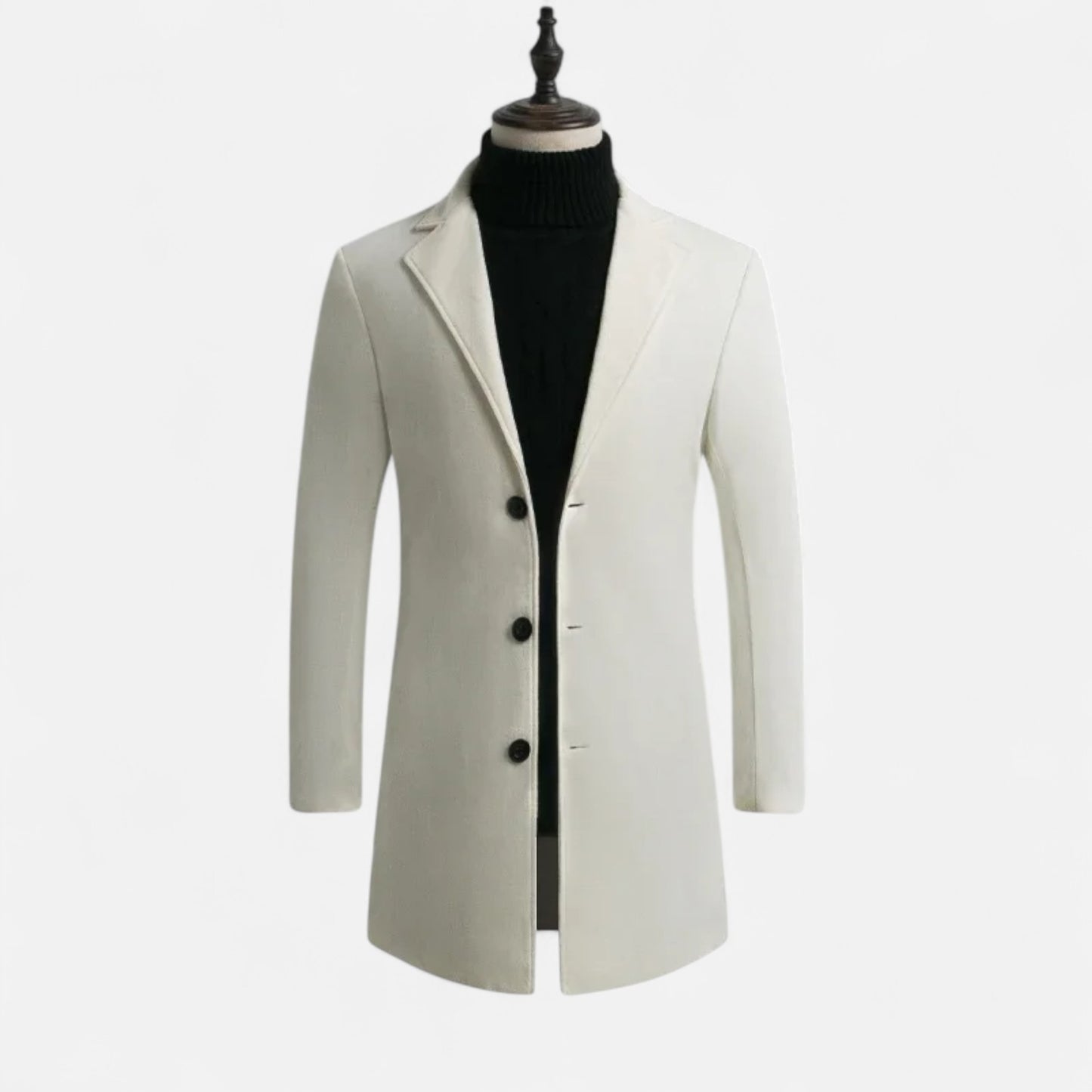 Masimon | Men’s Long Coat – Wool Blend Pure Elegance